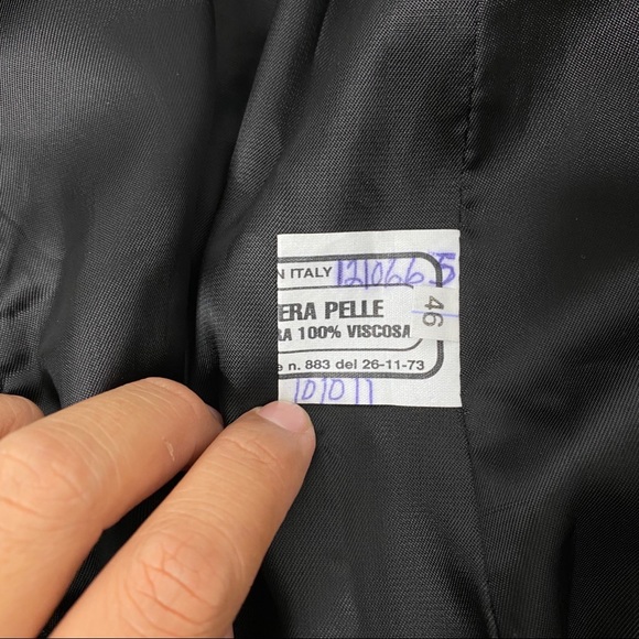 Sa Va Italian Leather Black Skirt - Picture 5 of 5